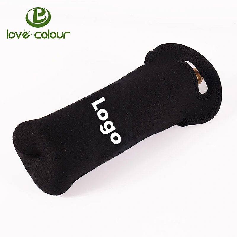 Custom White Neoprene 750ml Wine Bottle Holder Single Beer Cooler Bags