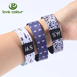 Custom Beautiful Printing Elastic Bracelets with Your Logo for Events