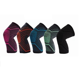 Compression Elastic Knee Sleeve Anti-slip Knitted Knee Brace Support for Men and Women Gym Running