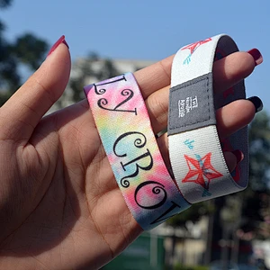 Custom fashion elastic fabric bracelet