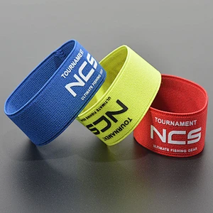 Polyester custom your logo elastic fabric tube wristband