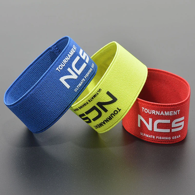 Polyester custom your logo elastic fabric tube wristband