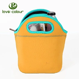 Custom outdoor sports heat transfer printing lunch bag neoprene cooler bag