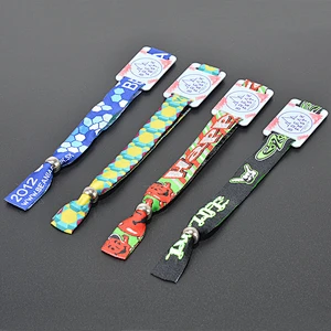 Single Use Polyester Custom Event NFC RFID Wristbands With NFC Tag -Ntag 213 Chip