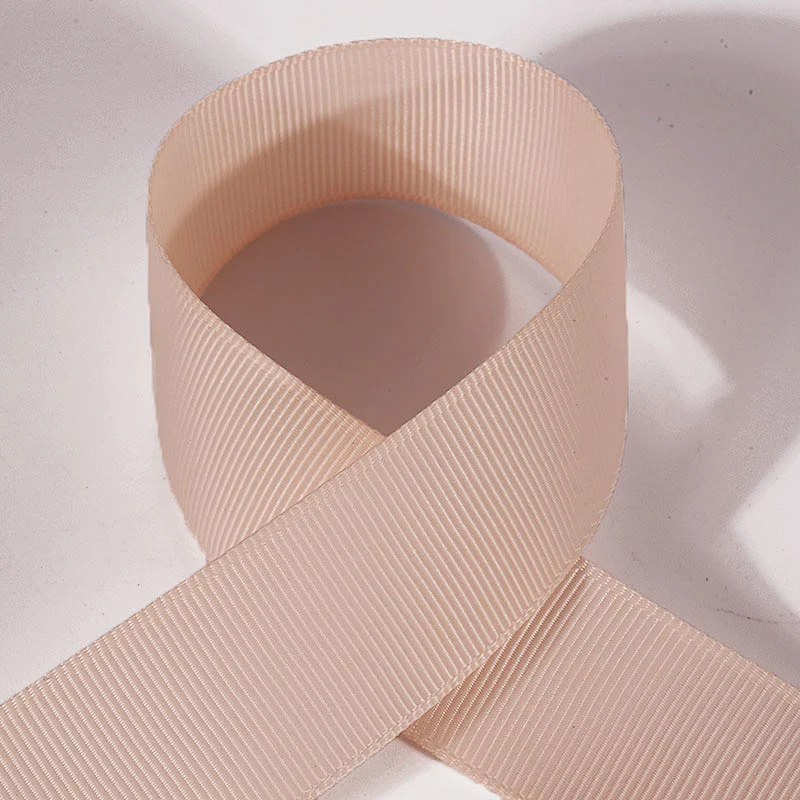 Custom polyester 4cm wide Brown Grosgrain Ribbon