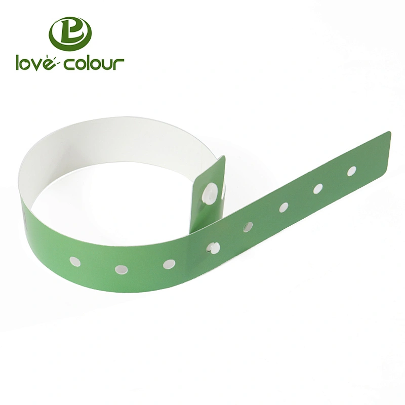 Popular economical imprinted vinyl pvc paper custom event wristbands with self-adhesive closure