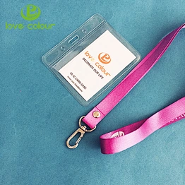 Hot sale waterproof PVC name tag ID card holder customised size and logo