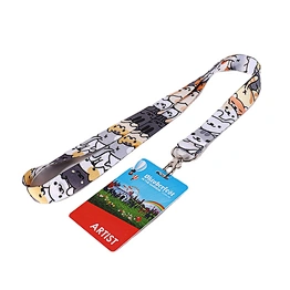 New style polyester neck lanyard strap and hard plastic id card