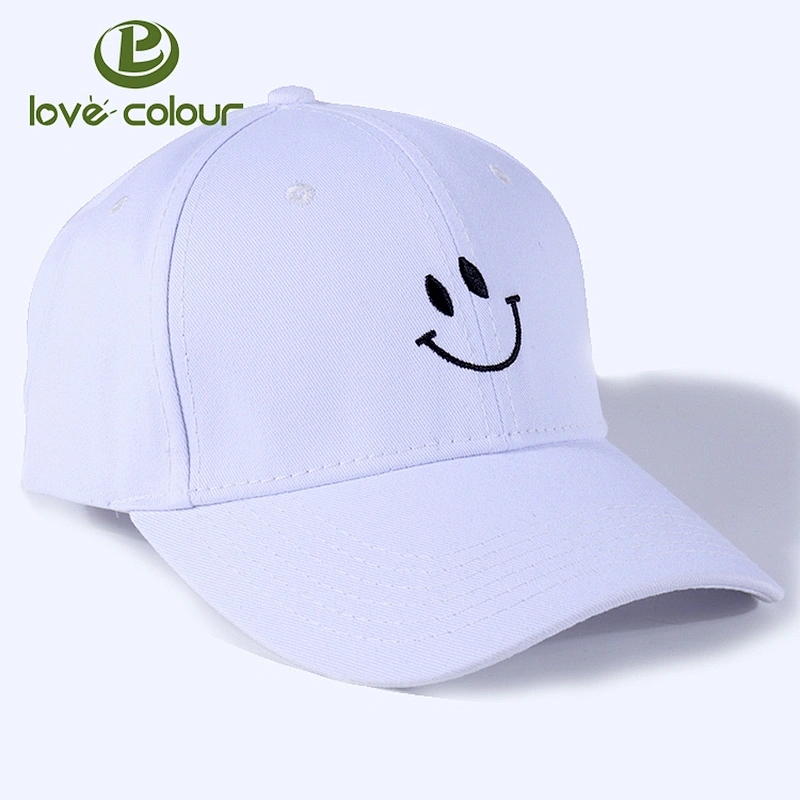 Promotional Bulk White Color Embroidery Logo Baseball Cap Custom
