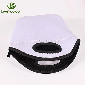 Custom white color soft tote lunch bag neoprene cooler bag
