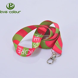 Custom Dye Sublimation Printed Polyester Webbing Lanyard
