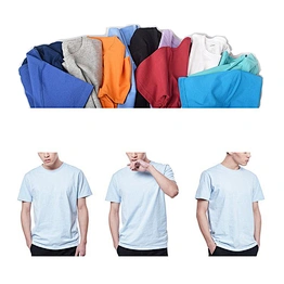 Custom Printing Cotton Plain White Short Sleeve T shirt For Promotion