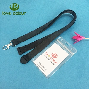 Guangzhou manufacturer silk screen printed student ID card lanyard