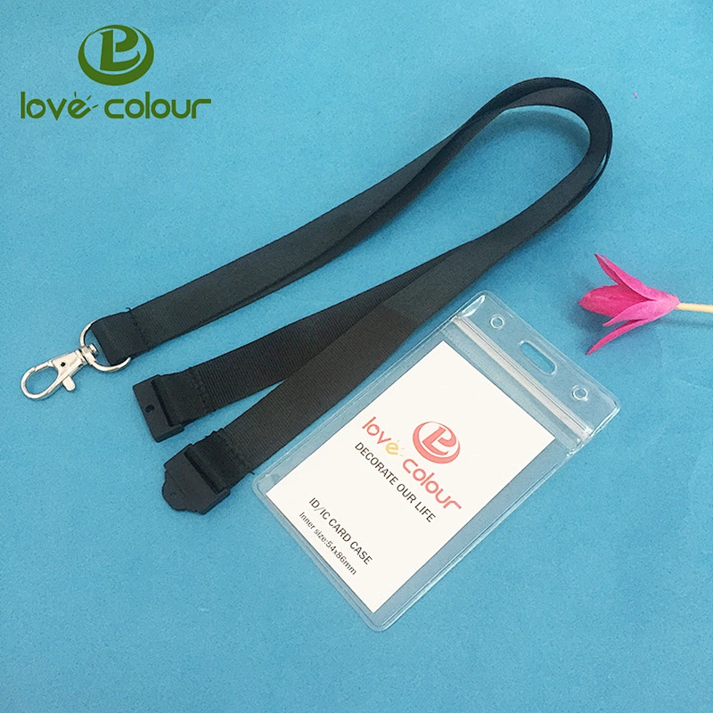Guangzhou manufacturer silk screen printed student ID card lanyard