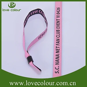 Bulk Cheap Custom Woven Polyester Bracelet / Sport event RFID Wristband