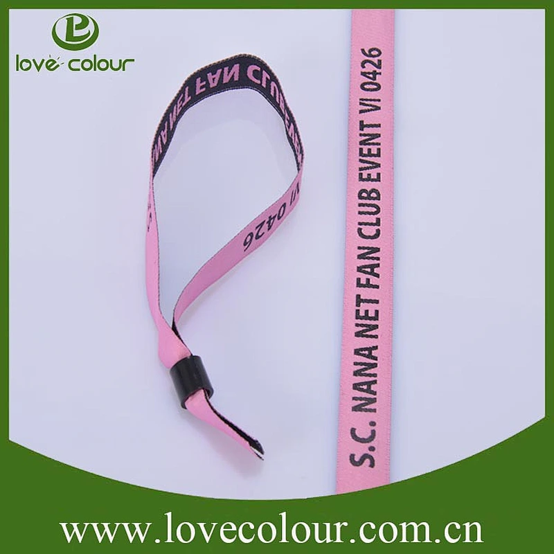 Bulk Cheap Custom Woven Polyester Bracelet / Sport event RFID Wristband
