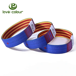 Guangzhou factory custom polyester elastic fabric rfid wrist band