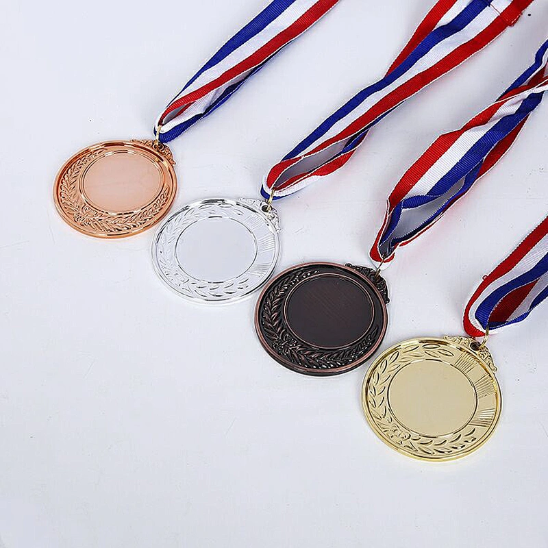 Souvenir Metal Sports Award Custom Medal Factory Wholesale Metal Golden Sports Medalions With Lanyard