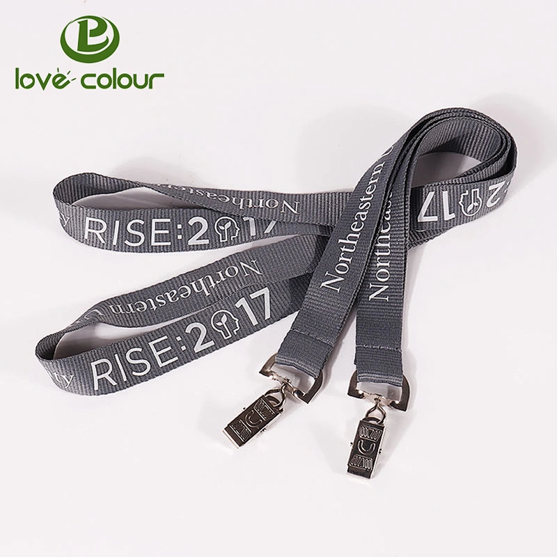 Meeting Polyester lanyard custom with screen printing logo