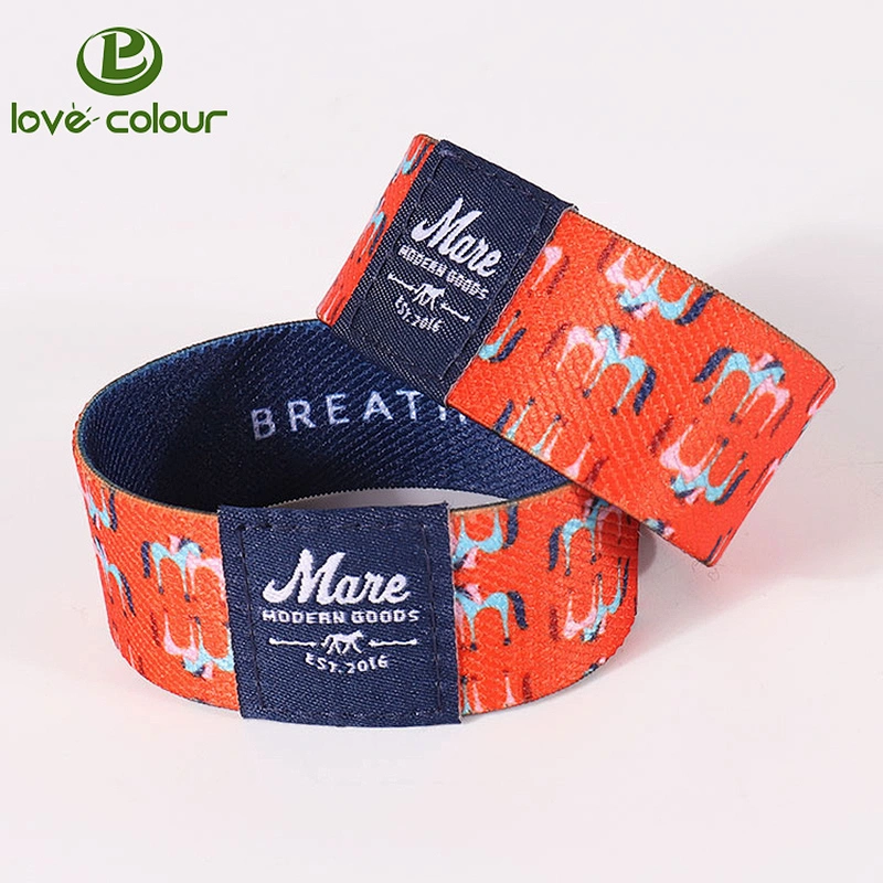 Festival souvenir Custom Polyester Elastic NFC wristband bracelet