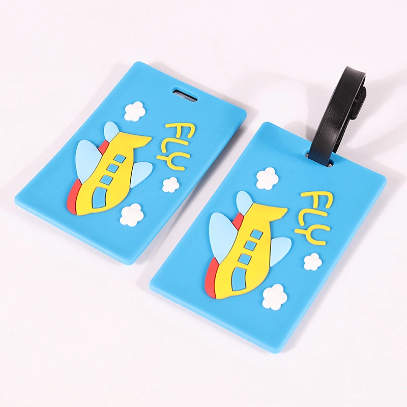 Travel Custom Cartoon PVC Soft Silicone Luggage Tags Rubber Bag Tags
