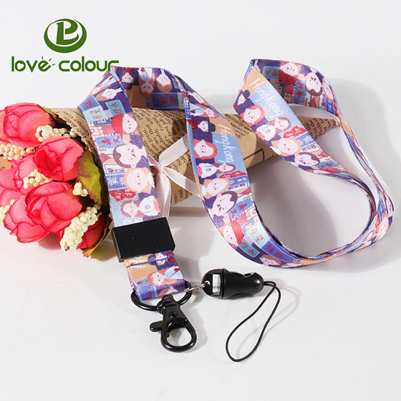 Cell phone strap sublimation lanyard with Safety clasp