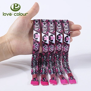 Custom Eco-Friendly Promotion Heat Transfer Event Fabric Wristbands