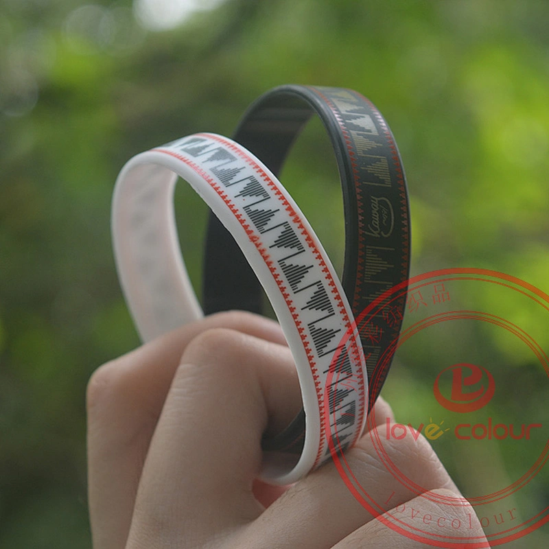 Sport team Custom mixed color rubber black silicon bracelet