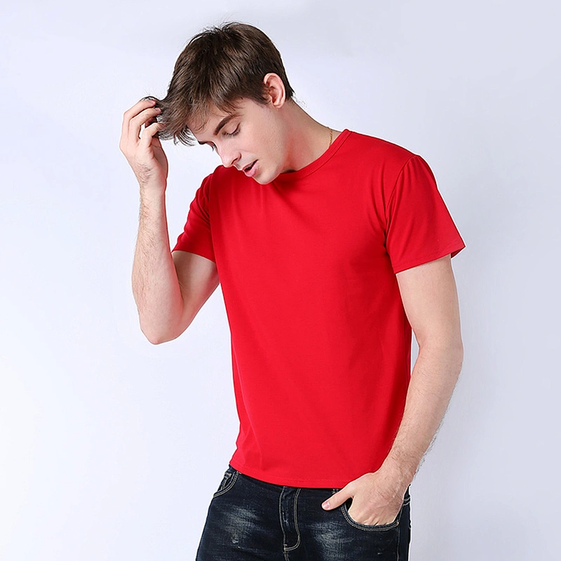 Wholesale cheap polyester printed brand t shirt for advertising