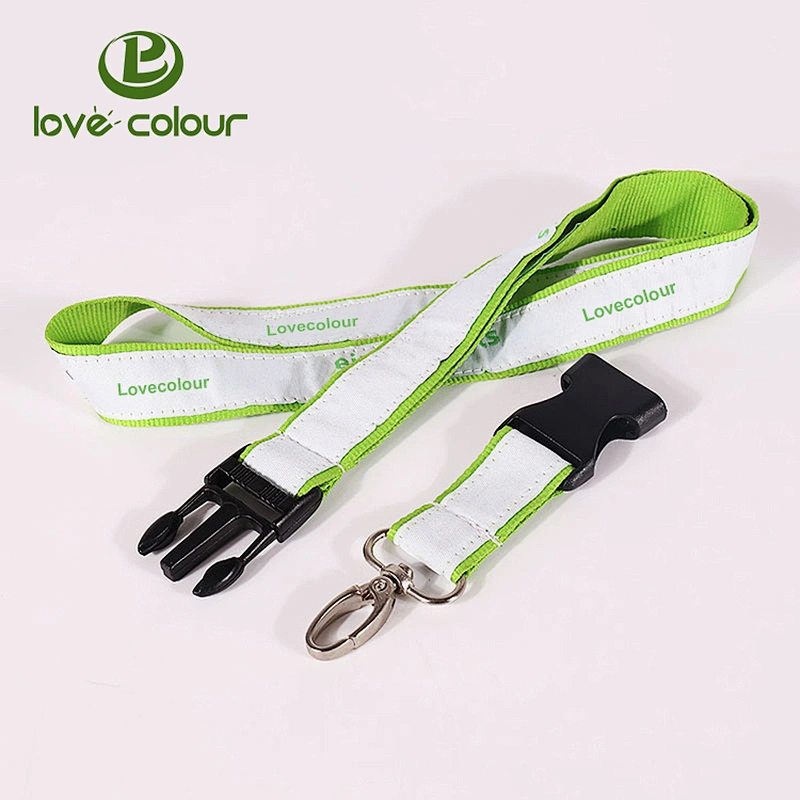 Personalized Polyester Double Layer Lanyard for Promotion