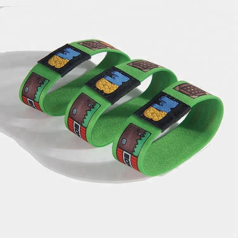 Polyester cheap custom printing elastic Wristband for sale