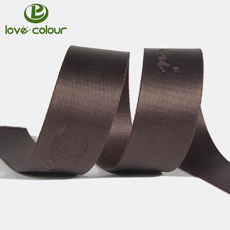 Custom colorful webbing/tpu coated nylon webbing with woven logo