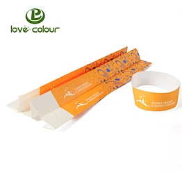 Festival Gifts Waterproof Paper Bracelet Printing Vinyl PVC Wristband