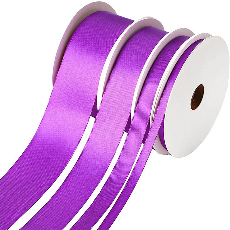 Factory OEM Printed Double/ Single Face Satin Ribbon For Wedding Christmas