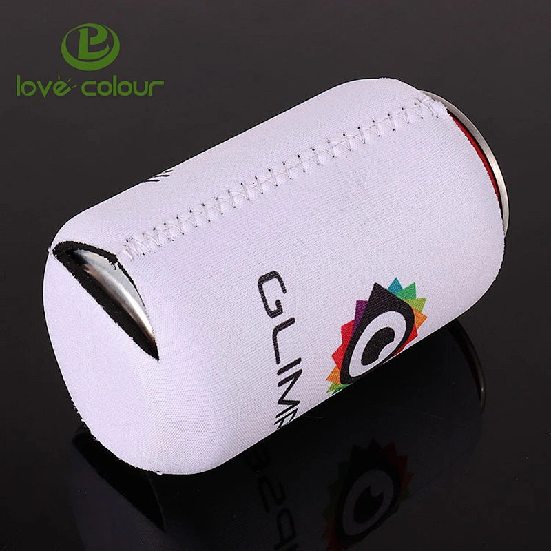 Promotional gift white color can cooler neoprene