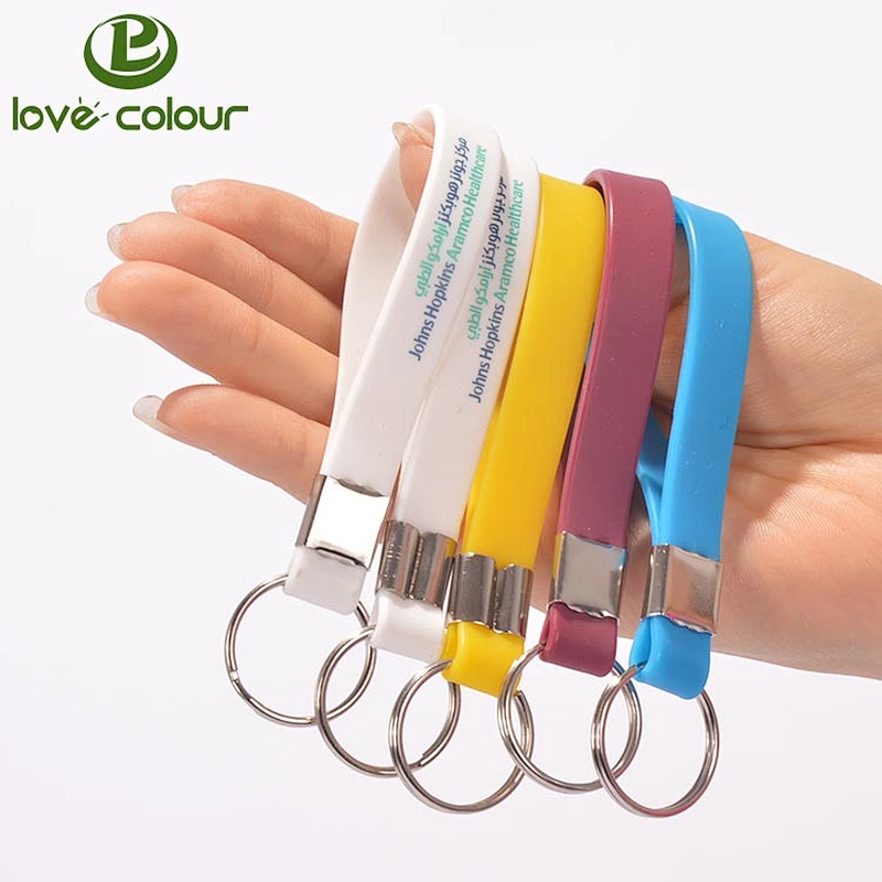 Factory price custom rubber keychain for promotion