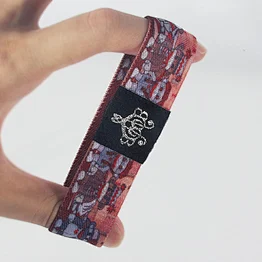 Good price elastic polyester wristbands souvenir gift wristband
