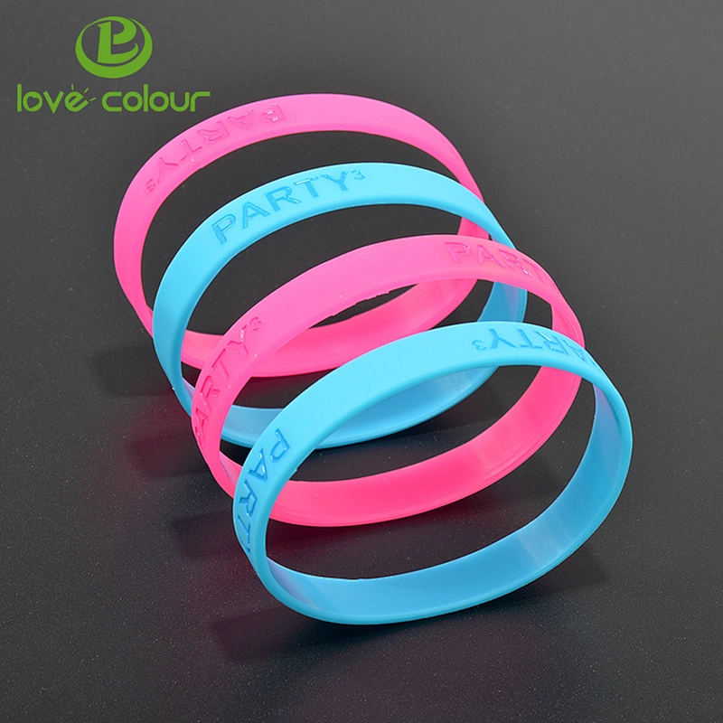 Free Design Custom Silicone rubber Bracelet Wristbands for Concert