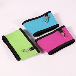 Recycled Fashion Style Foldable Insulated Waterproof Neoprene Wine Glass Holder Sleeve