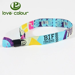 Popular custom festival woven wristbands bracelet polyester cloth bracelets