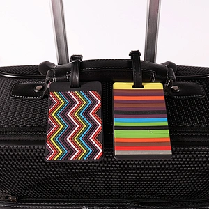 Hot sale cheap bulk travel silicone luggage tags with logo