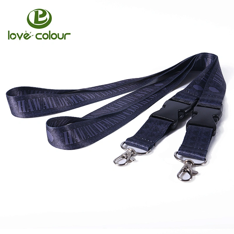Flat Polyester Cheap Personalized Single Custom Printing Lanyard with Safety Buckle