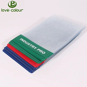 Custom student soft pvc id card holder vertical sleeves