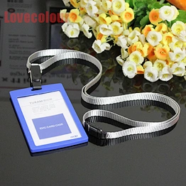 Factory Wholesale Grey Safety Breakaway Lanyard with ID Card Badge Holder