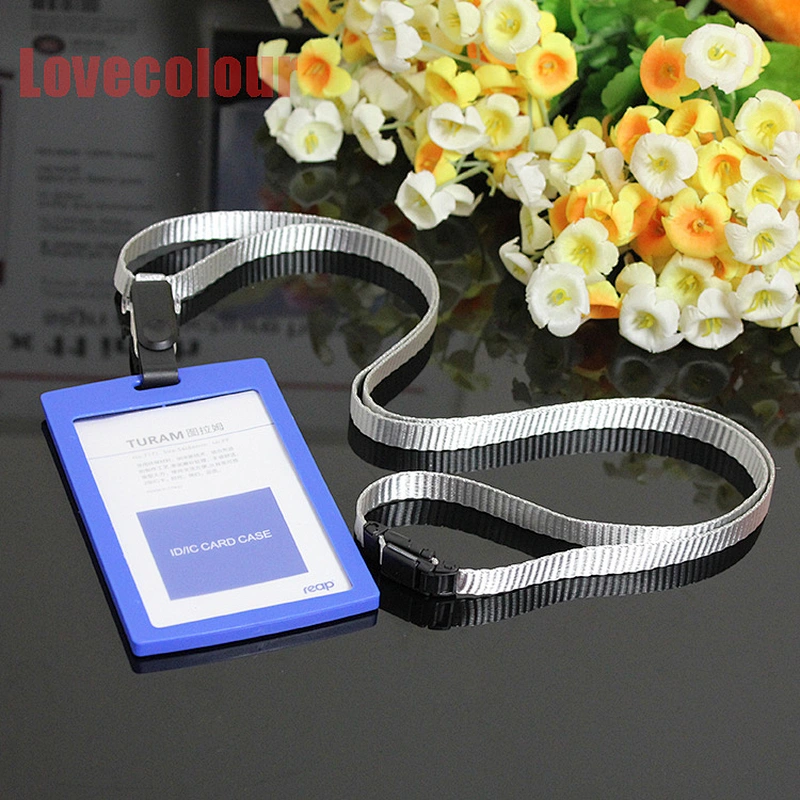 Factory Wholesale Grey Safety Breakaway Lanyard with ID Card Badge Holder