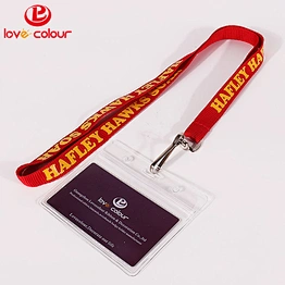 Custom Polyester Safety Lanyards Colorful Neck Strings with Nametag Holder