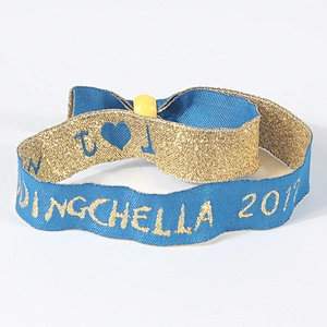 Colorful design eco-friendly polyester wristbands woven hand bands custom cloth bracelets