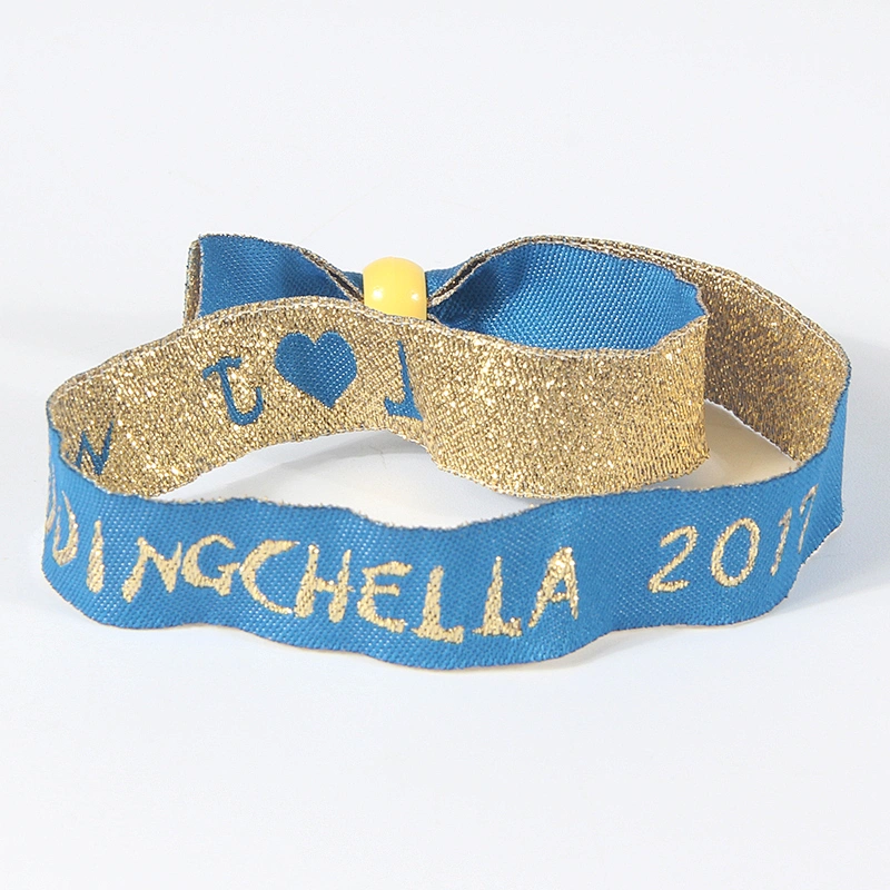 Colorful design eco-friendly polyester wristbands woven hand bands custom cloth bracelets
