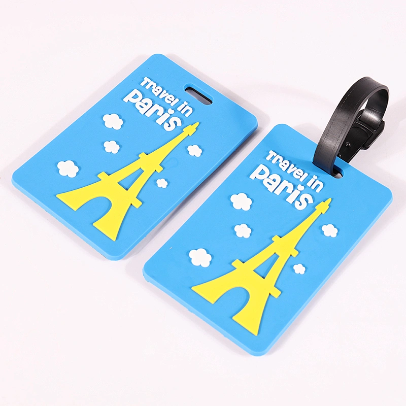 Standard size custom pvc plastic luggage tags