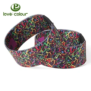 Custom Sublimation Full Color Festival Bracelet Event Elastic Fabric Wristband